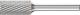 Cylindrical End Cut Burr ZYAS 6mm Shank ZYAS 1225/6 C3 PLUS