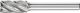 Cylindrical End Cut Burr ZYAS 6mm Shank ZYAS 1020/6 C ALU
