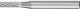 Cylindrical Burr ZYA 6mm Shank ZYA 0413/6 C3 PLUS