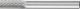 Cylindrical Burr ZYA 6mm Shank ZYA 0616/6 C5