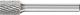 Cylindrical Burr ZYA 6mm Shank ZYA 1013/6 C3 PLUS