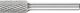 Cylindrical Burr ZYA 6mm Shank ZYA 1020/6 C3 PLUS