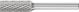 Cylindrical Burr ZYA 6mm Shank ZYA 1025/6 C3 PLUS