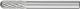 Cylindrical Radius Burr WRC 6mm Shank WRC 0616/6 C3 PLUS