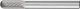 Cylindrical Radius Burr WRC 6mm Shank WRC 0616/6 C5