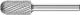 Cylindrical Radius Burr WRC 6mm Shank WRC 1225/6 C3 PLUS