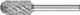 Cylindrical Radius Burr WRC 6mm Shank WRC 1225/6 C NON-FERROUS