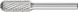 Cylindrical Radius Burr WRC 6mm Shank WRC 1025/6 C3 PLUS