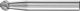 Ball Shape Burr KUD 6mm Shank KUD 0605/6 INOX