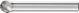 Ball Shape Burr KUD 6mm Shank KUD 0807/6 C NON-FERROUS