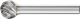 Ball Shape Burr KUD 6mm Shank KUD 1210/6 INOX