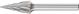 Conical Pointed Burr SKM 6mm Shank SKM 1225/6 C1