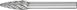 Tree Radius End Burr RBF 6mm Shank RBF 0618/6 INOX