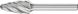 Tree Radius End Burr RBF 6mm Shank RBF 1225/6 C ALU