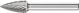 Pointed Tree Burr SPG 6mm Shank SPG 1020/6 C3 PLUS