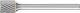 Miniature Burr ZYAS 3mm Shank - Cylindrical End Cut ZYAS 0607/3 C5
