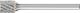 Miniature Burr ZYAS 3mm Shank - Cylindrical End Cut ZYAS 0607/3 C3 PLUS