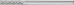 Miniature Burr ZYAS 3mm Shank - Cylindrical End Cut ZYAS 0613/3 C5