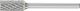 Miniature Burr ZYAS 3mm Shank - Cylindrical End Cut ZYAS 0613/3 C3 PLUS