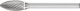 Miniature Burr B 3mm Shank - Flame Shape B 0613/3 C5