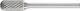 Miniature Burr WRC 3mm Shank - Cylindrical Radius Cut WRC 0613/3 C5