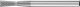 Miniature Burrs WKNS 3mm Shank - Inverted Cone - Tungsten Carbide