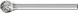 Miniature Burr KUD 3mm Shank - Ball Shape KUD 0605/3 C3 PLUS