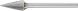 Miniature Burr SKM 3mm Shank - Conical Pointed SKM 0613/3 C5