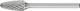 Miniature Burr RBF 3mm Shank - Tree Radius End RBF 0613/3 C3 PLUS