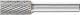 Cylindrical Burr ZYA 1/4