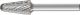 Cone Radius End Burr KEL 1/4