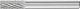 Cylindrical Burr ZYA 1/4