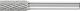 Cylindrical Burr ZYA 1/4
