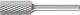 Cylindrical Burr ZYA 1/4