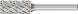 Cylindrical Burr ZYA 1/4