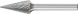 Pointed Cone Burr SKM 1/4