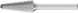 Cone Radius End Burr KEL 1/4