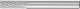 Cylindrical Burr ZYA 1/4