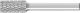 Cylindrical Burr ZYA 1/4