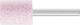 Cylindrical 6mm Aluminium Oxide - Pink - O Hardness ZY2025 6 AR 60 O 5 V