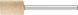 POLIFLEX Mounted Point 3mm shank Leather Type PF ZY 0812/3 AW 120 LR
