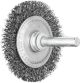 Shaft Mounted Wheel Brush - Crimped STEEL Wire - 6mm Shaft RBU 5004/6 ST 0.20