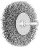 Shaft Mounted Wheel Brush - Crimped STEEL Wire - 6mm Shaft RBU 8015/6 ST 0.30