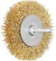 Shaft Mounted Wheel Brushes - Brass Wire (MES) Crimped - 6mm Shaft RBU 8015/6 MES 0.30
