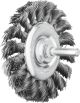 Shaft Mounted Wheel Brush - Twist Knot STEEL Wire - 6mm Shaft RBG 7012/6 ST 0.35