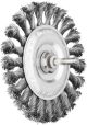 Shaft Mounted Wheel Brush - Twist Knot STEEL Wire - 6mm Shaft RBG 10012/6 ST 0.35