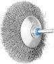 Shaft Mounted Wheel Brush - Bevel Crimped Wire - 6mm Shaft KBU 9510/6 INOX 0.30 SG