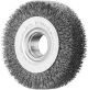 Wheel Brush with Arbor Hole - Crimped STEEL Wire - Suits Bench & Straight Grinders RBU 10028/14.0 ST 0.30