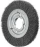 Wheel Brush with Arbor Hole - Crimped STEEL Wire - Suits Bench & Straight Grinders RBU 20025/25.4 ST 0.30 (Inc. Adaptor Set)