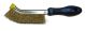 Curved Hand Scratch Brush HBG - Economy - Plastic Handle - 265mm HBG 10 MES PSF Brass